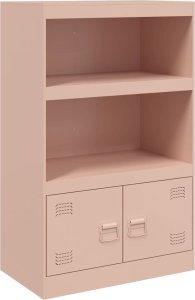 vidaXL Szafka boczna, różowa, 67x39x107 cm, stal 2