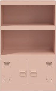 vidaXL Szafka boczna, różowa, 67x39x107 cm, stal 6