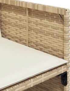 vidaXL 9-cz. zestaw mebli ogrodowych z poduszkami, beżowy, polirattan 8