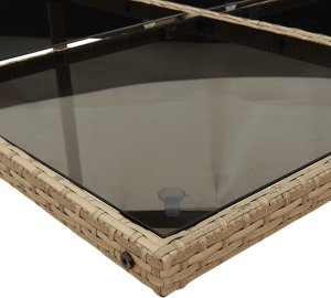 vidaXL 13-cz zestaw mebli do ogrodu, poduszki, mieszany beż, rattan PE 5