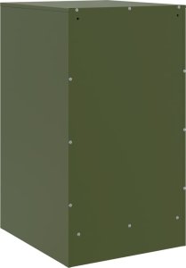 vidaXL Szafki nocne, 2 szt., oliwkowa zieleń, 34,5x39x62 cm, stal 8