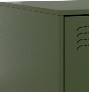 vidaXL Szafki nocne, 2 szt., oliwkowa zieleń, 34,5x39x62 cm, stal 9