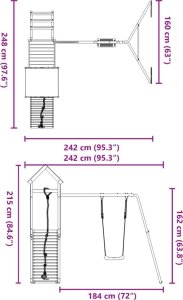 vidaXL Plac zabaw do ogrodu 12