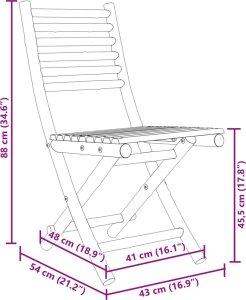 vidaXL 3-częściowy zestaw mebli bistro, bambusowy 10