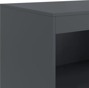 vidaXL Szafka boczna, antracytowa, 67x39x107 cm, stal 10