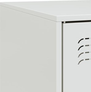 vidaXL Szafka pod telewizor, biała, 67x39x44 cm, stalowa 11