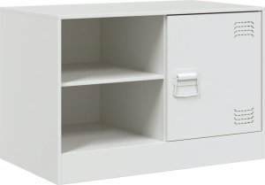 vidaXL Szafka pod telewizor, biała, 67x39x44 cm, stalowa 2