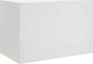 vidaXL Szafka pod telewizor, biała, 67x39x44 cm, stalowa 9