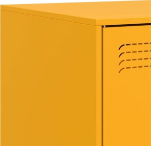 vidaXL Szafka pod telewizor, musztardowa, 99x39x44 cm, stalowa 11