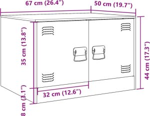vidaXL Stolik kawowy, antracytowy, 67x50x44 cm, stal 12
