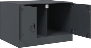 vidaXL Stolik kawowy, antracytowy, 67x50x44 cm, stal 7