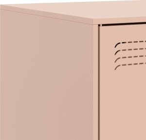 vidaXL Szafka pod telewizor, różowa, 99x39x44 cm, stalowa 11