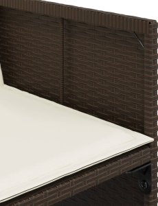 vidaXL 11-cz. zestaw mebli ogrodowych, poduszki, brązowy, rattan PE 6