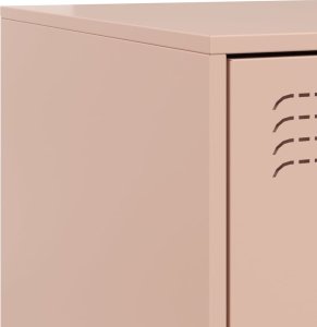 vidaXL Szafka nocna, różowa, 34,5x39x62 cm, stal 11