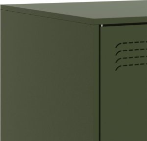 vidaXL Szafka pod telewizor, oliwkowa, 99x39x44 cm, stalowa 11