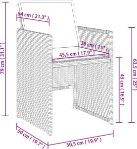 vidaXL 13-cz. zestaw mebli do ogrodu, poduszki, czarny, rattan PE 12