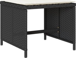 vidaXL 13-cz. zestaw mebli do ogrodu, poduszki, czarny, rattan PE 6