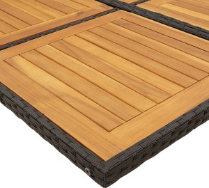 vidaXL 13-cz. zestaw mebli do ogrodu, poduszki, czarny, rattan PE 8