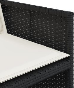 vidaXL 13-cz. zestaw mebli do ogrodu, poduszki, czarny, rattan PE 9