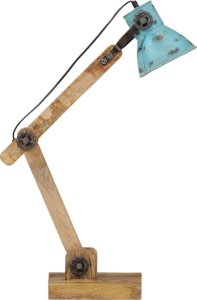 Lampa stołowa vidaXL Lampa stołowa, 25 W, postarzany niebieski, 23x18x96 cm, E27 4