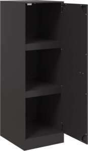 vidaXL Szafka, czarna, 34,5x39x107 cm, stal 7