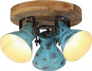 Lampa sufitowa vidaXL Lampa sufitowa, 25 W, postarzany niebieski, 35x35x25 cm, E27 1