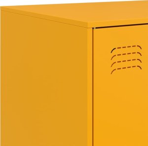 vidaXL Szafka, musztardowa, 99x39x73 cm, stal 11