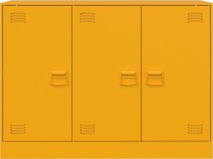 vidaXL Szafka, musztardowa, 99x39x73 cm, stal 6