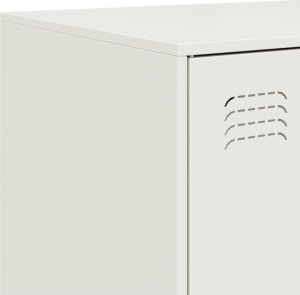 vidaXL Szafka, biała, 99x39x73 cm, stal 11