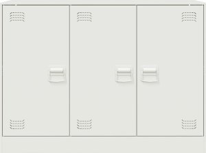 vidaXL Szafka, biała, 99x39x73 cm, stal 6