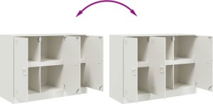 vidaXL Szafka, biała, 99x39x73 cm, stal 10