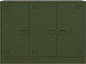 vidaXL Szafka, oliwkowa, 99x39x73 cm, stal 6