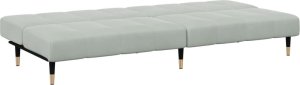 vidaXL 2-os. kanapa rozkładana z podnóżkiem, jasnoszara, aksamitna 5