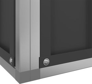 vidaXL Woliera z przedłużeniem, srebrna, 1139x307x212 cm, stal 7