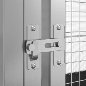 vidaXL Woliera z przedłużeniem, srebrna, 725x307x212 cm, stal 6