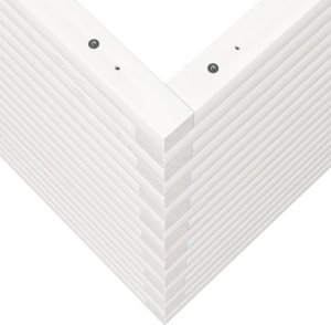 vidaXL Donica ogrodowa, biała, 80x80x68,5 cm, lite drewno sosnowe 8