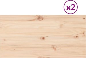 vidaXL Blaty do stolika, 2 szt., 90x45x2,5 cm, prostokątne, sosnowe 2