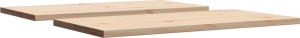 vidaXL Blaty do stolika, 2 szt., 90x45x2,5 cm, prostokątne, sosnowe 5