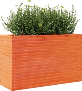 vidaXL Donica ogrodowa, woskowy brąz, 110x40x68,5 cm, drewno sosnowe 4