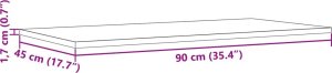 vidaXL Blaty do stołu, 4 szt., 90x45x1,7 cm, prostokątne, sosnowe 10