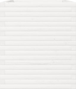 vidaXL Donica ogrodowa, biała, 90x60x68,5 cm, lite drewno sosnowe 6