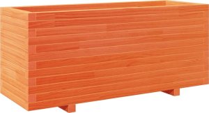 vidaXL Donica ogrodowa, woskowy brąz, 110x40x49,5 cm, drewno sosnowe 2