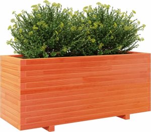vidaXL Donica ogrodowa, woskowy brąz, 110x40x49,5 cm, drewno sosnowe 4