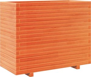 Skrzynia ogrodowa vidaXL Donica ogrodowa, woskowy brąz, 90x40x72,5 cm, drewno sosnowe 2