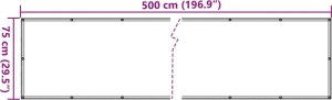 vidaXL Osłona na ogrodzenie, biała, 500x75 m, PVC 6