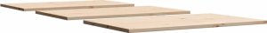 vidaXL Blaty do stołu, 3 szt., 80x47x1,7 cm, prostokątne, sosnowe 5
