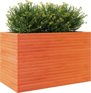 vidaXL Donica ogrodowa, woskowy brąz, 110x60x68,5 cm, drewno sosnowe 4