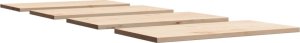 vidaXL Blaty do stolika, 4 szt., 90x45x2,5 cm, prostokątne, sosnowe 5