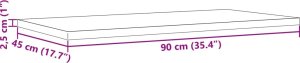 vidaXL Blaty do stolika, 4 szt., 90x45x2,5 cm, prostokątne, sosnowe 10