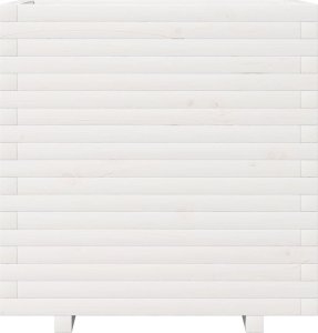 vidaXL Donica ogrodowa, biała, 70x40x72,5 cm, lite drewno sosnowe 5